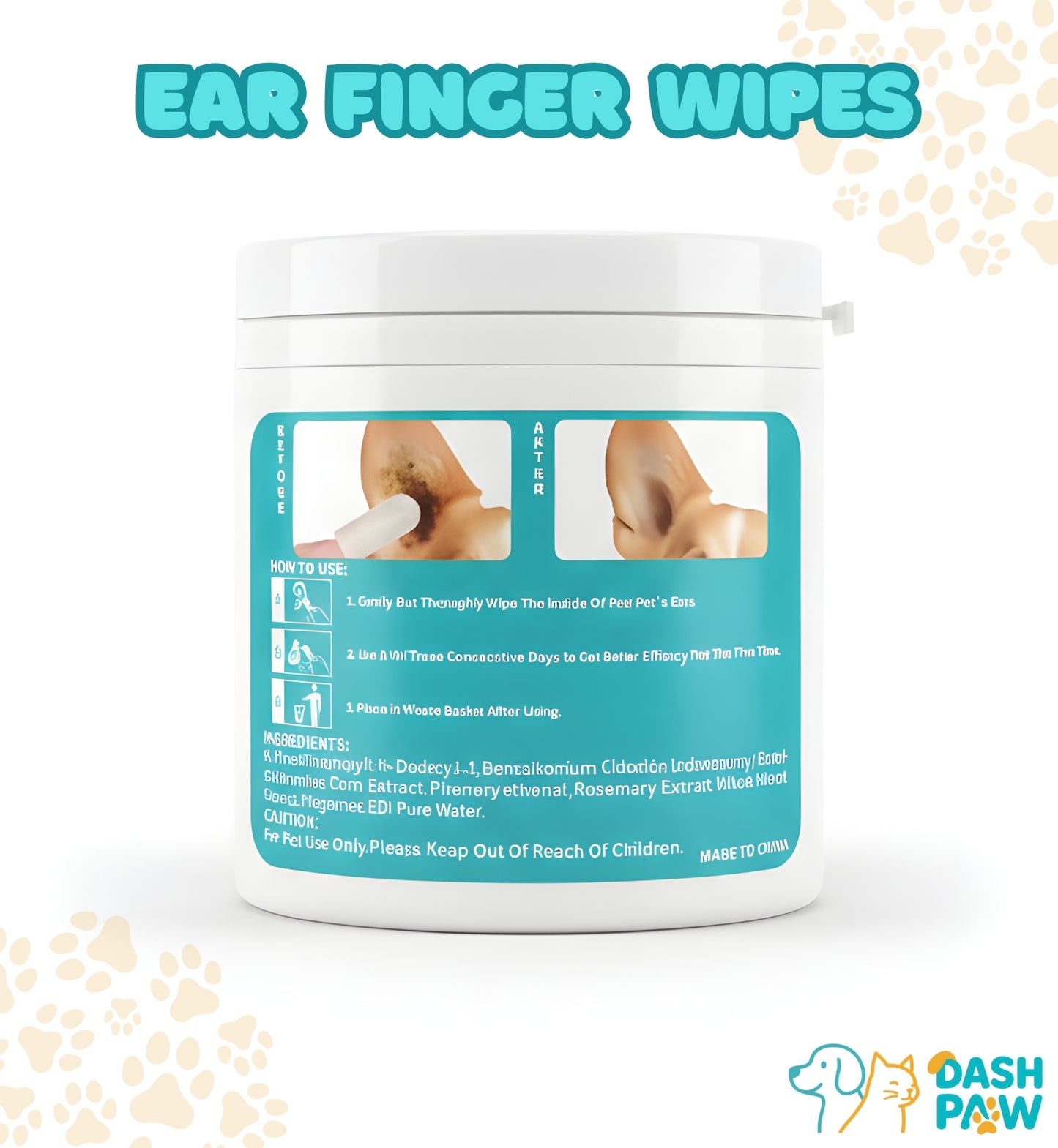 PET EAR CLEANER ( FINGER WIPES )